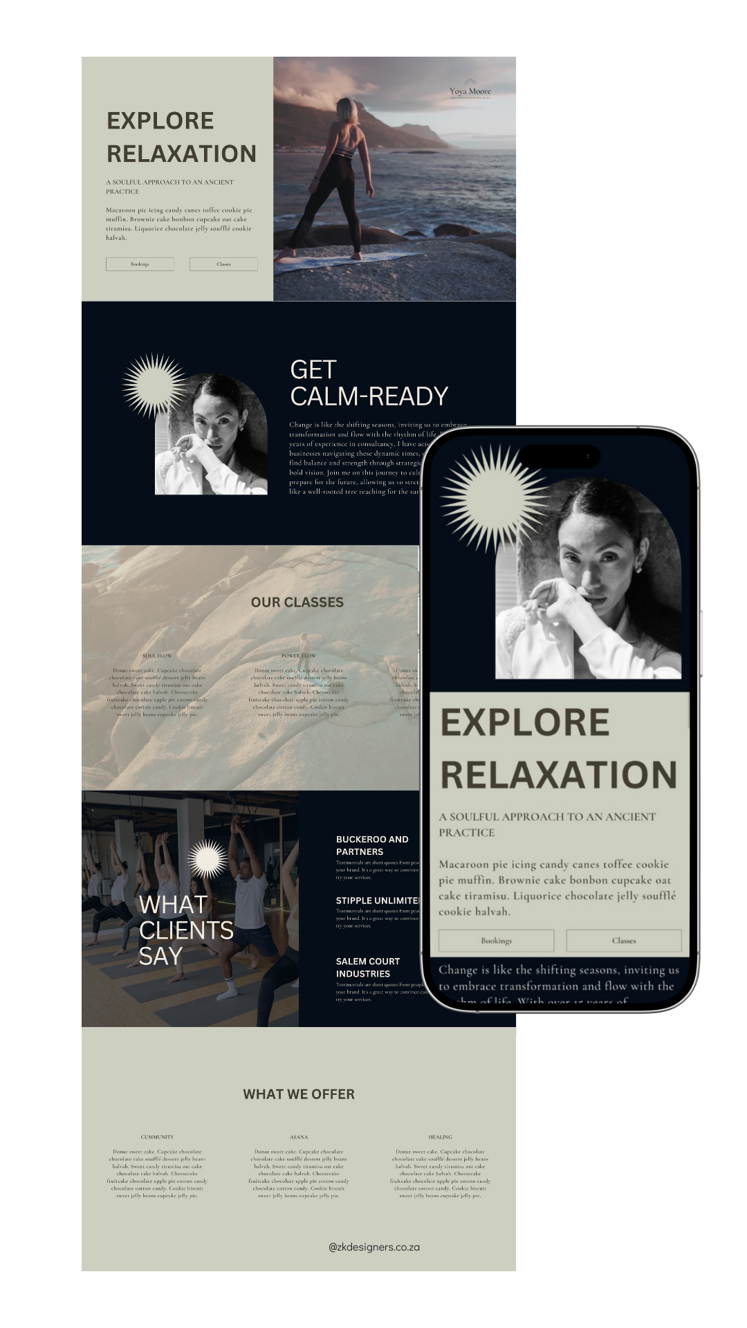 Yoga Mooore Canva Landing Page Template