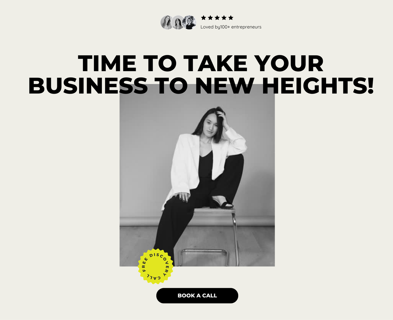 Streamlined CANVA Sales Page for Coaches Template