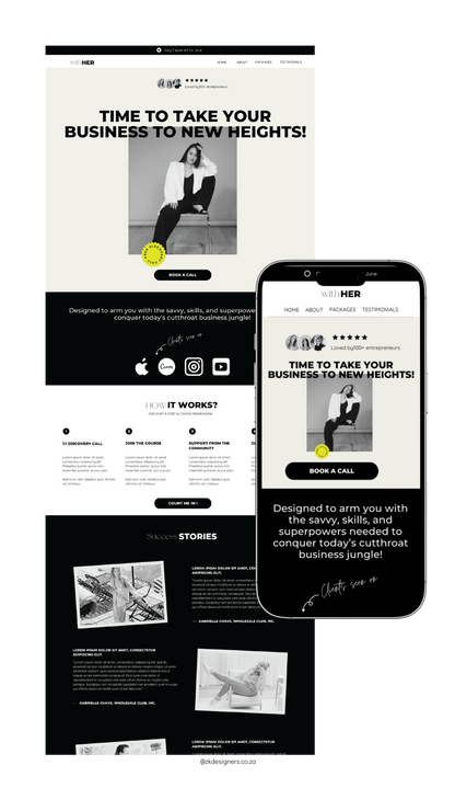 Streamlined CANVA Sales Page for Coaches Template