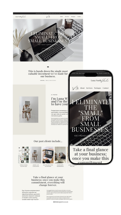 Luna North Studio Canva Website Template // SMM