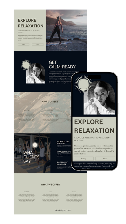 Yoga Mooore Canva Landing Page Template