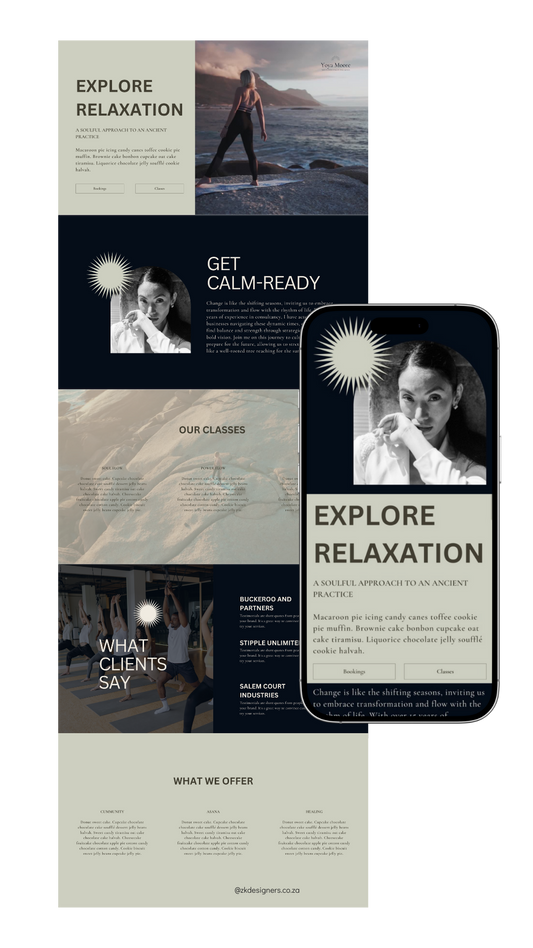 Yoga Mooore Canva Landing Page Template