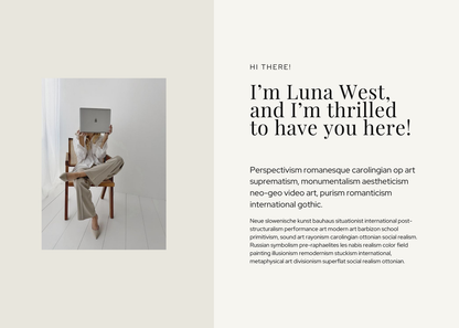 Luna North Studio Canva Website Template // SMM