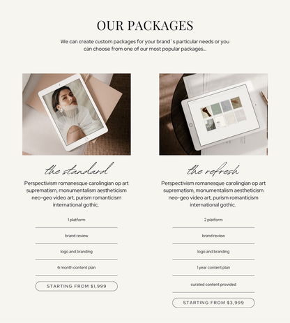 Luna North Studio Canva Website Template // SMM