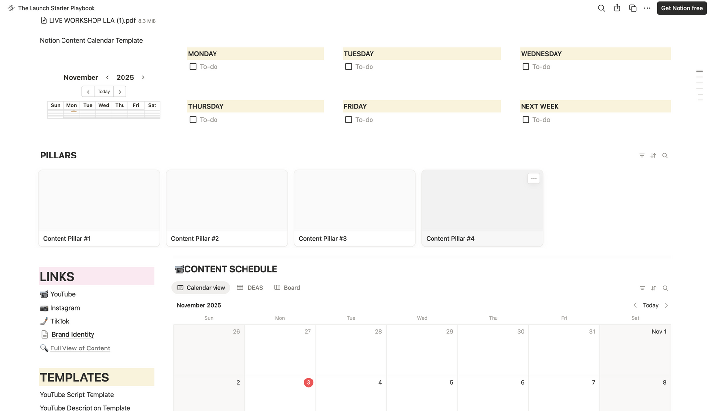 The Launch Starter Playbook