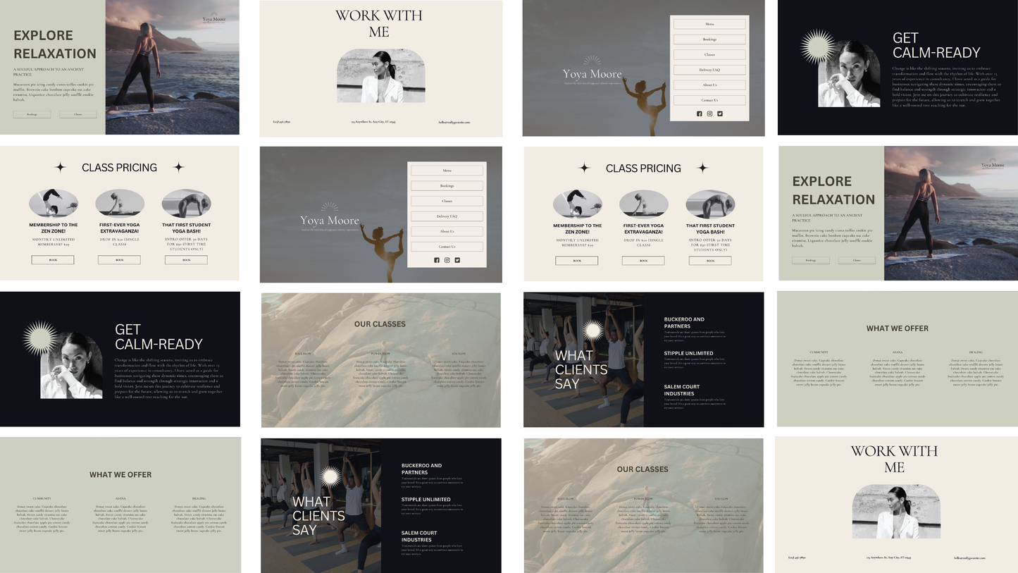 Yoga Mooore Canva Landing Page Template