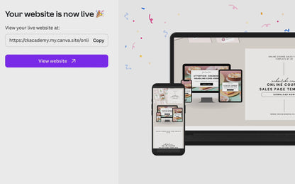 Online Course Sales Page Template by ZK